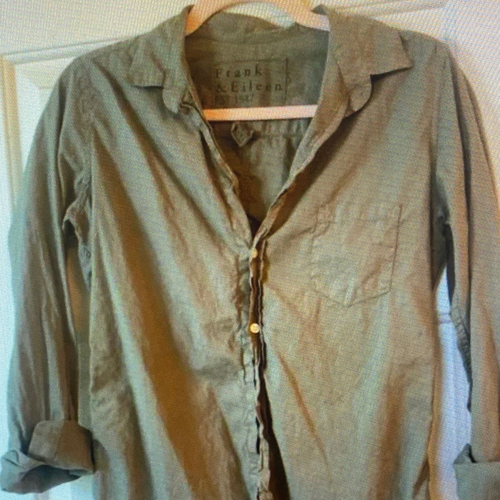 Frank & Eileen Olive Button-Up Shirt - Picture 1 of 3